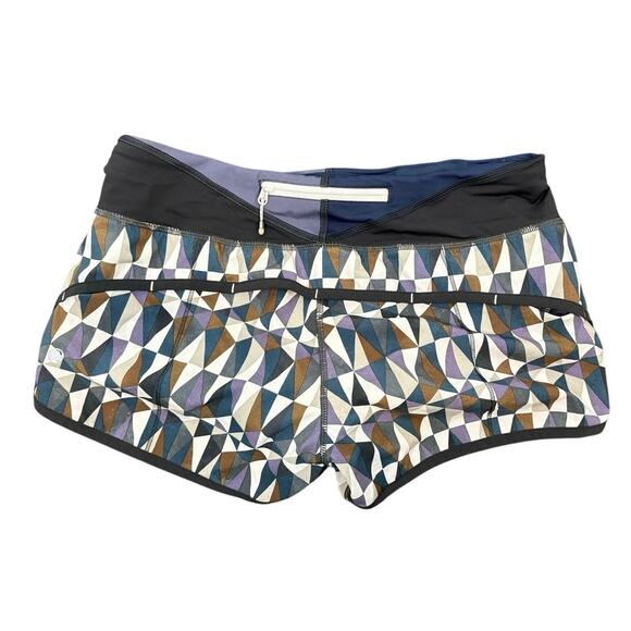 Lululemon Run Speed Shorts Workout Running Athleisure Stained Glass Blue Size 6 - Picture 6 of 8